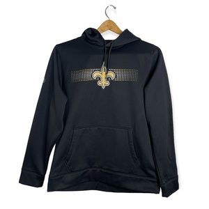 Under Armour STORM New Orleans Saints NFL Football Hoodie Black Logo Size L NWT